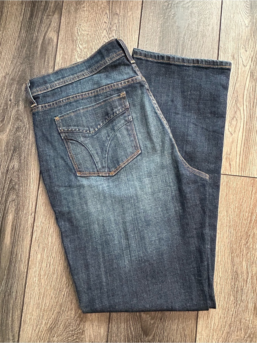 Levi’s Distressed Straight Leg Jeans Women’s 14M Dark Wash Stretch - Picture 6 of 15